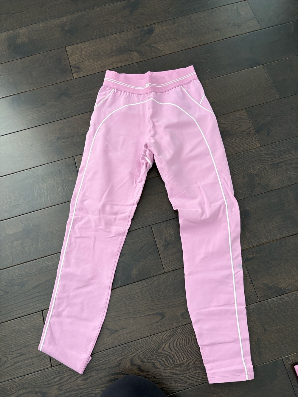 ALO Airbrush High-Waist 7/8 Heart Throb Legging Size XS in Candy Heart Pink - Picture 2 of 2